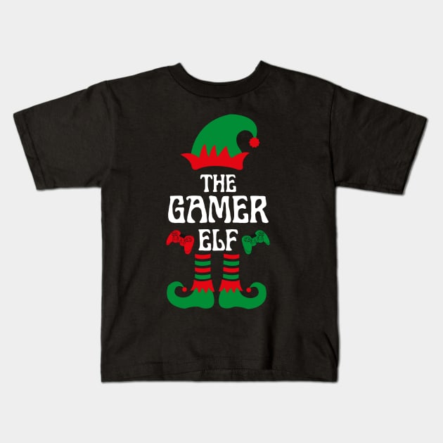 THE GAMER ELF Kids T-Shirt by ZhacoyDesignz